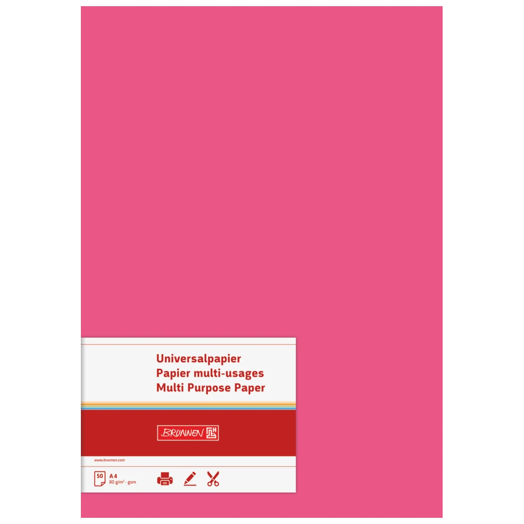 Multifunktionellt papper Universellt papper | A4, 80 g/m², fuchsia, 50 blad