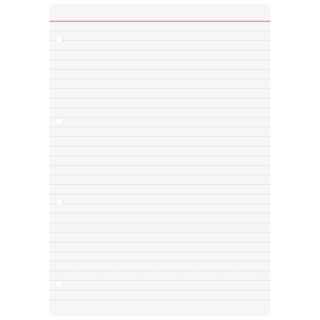 Inlagor till ringpärmar | A4, linjerat, vit, 100 blad
