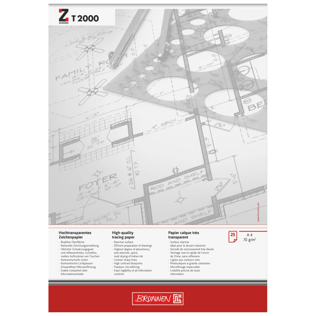 Designblock | A4, 25 blad, vit