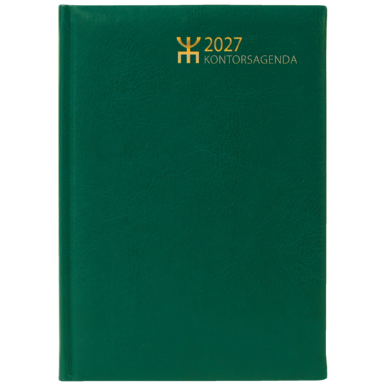 Fickkalender Kontorsagenda | A5, läderimitation, grön