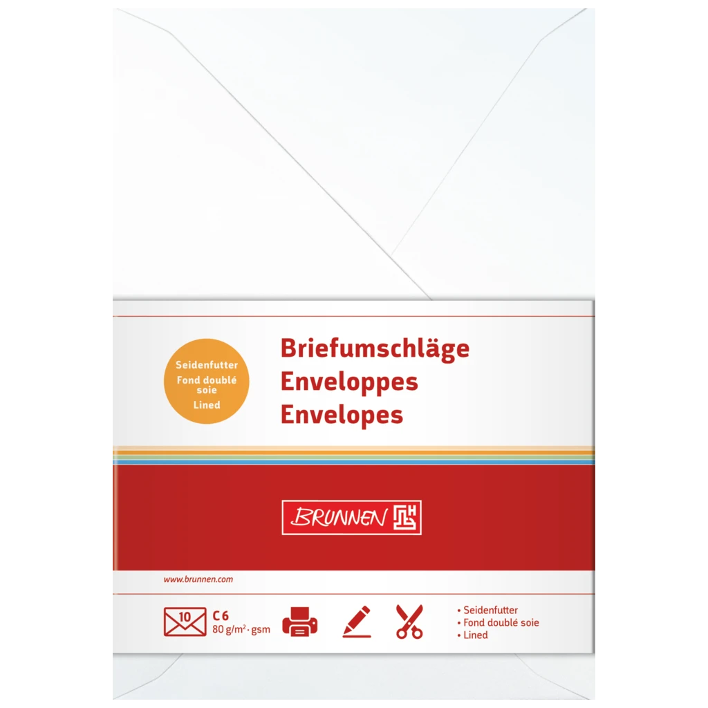Kuvert Universellt papper | C6, 80 g/m², pärlvit, 10 styck