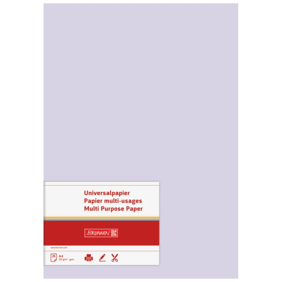 Multifunktionellt papper Universellt papper | A4, 160 g/m², lilac, 25 blad