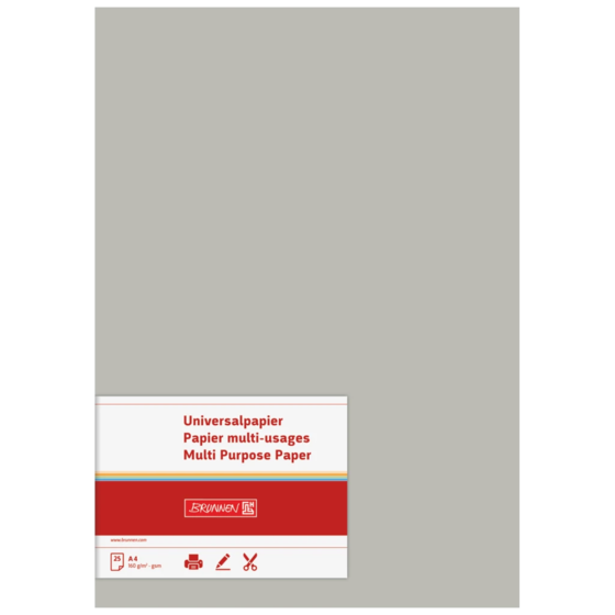 Multifunktionellt papper Universellt papper | A4, 120 g/m², grå, 35 blad