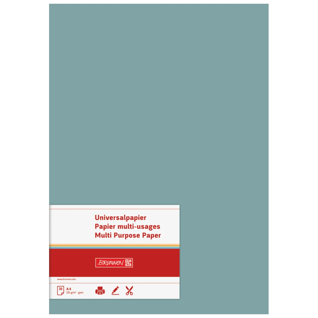 Multifunktionellt papper Universellt papper | A4, 120 g/m², petrol, 35 blad