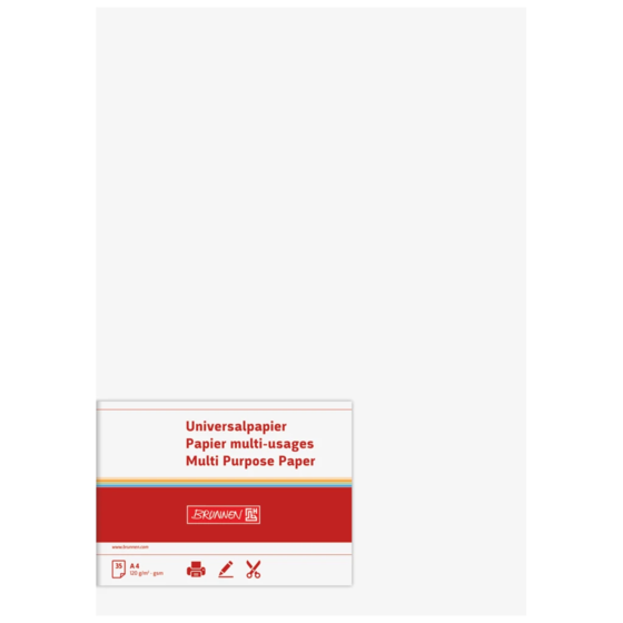 Multifunktionellt papper Universellt papper | A4, 120 g/m², vit, 35 blad
