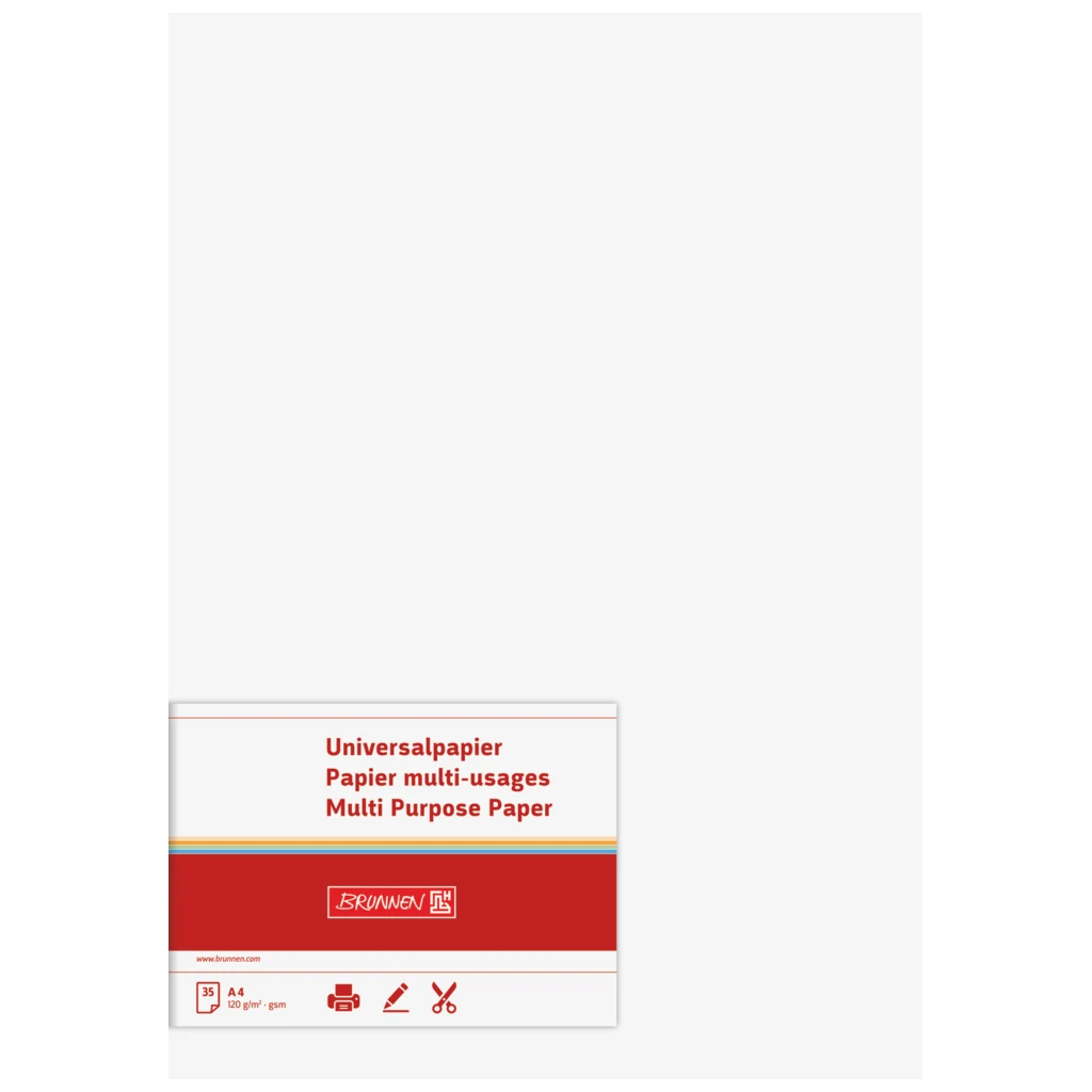 Multifunktionellt papper Universellt papper | A4, 120 g/m², vit, 35 blad