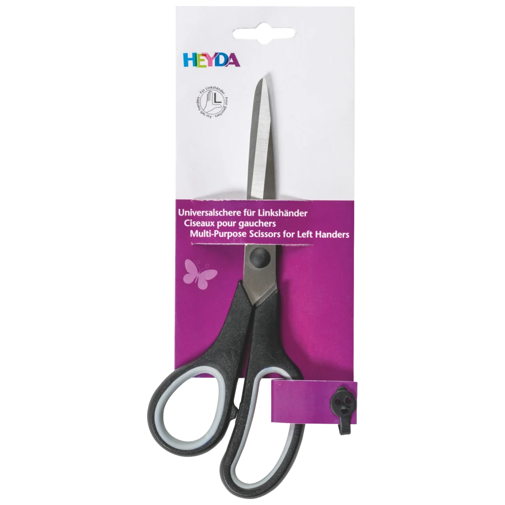 Universalsax Soft-Touch Vänsterhänt | spetsig, 210 mm, svart/grå