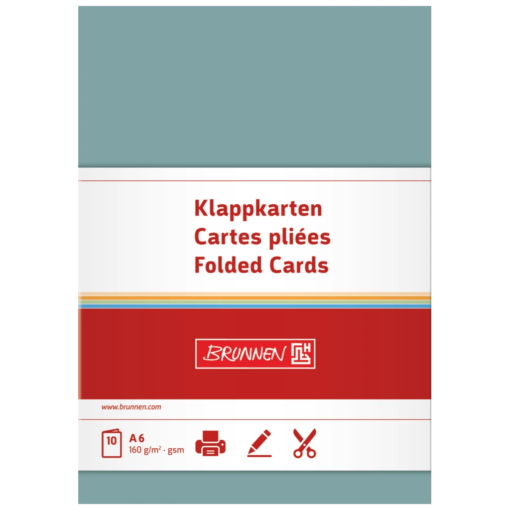 Vikbara kort Universellt papper | A6, 105×150 mm, 160 g/m², petrol, 10 styck