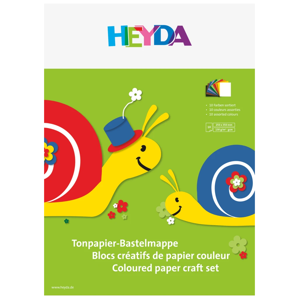 Tonpapper-pysselmapp | 25×35 cm, 10 blad, 130 g/m²