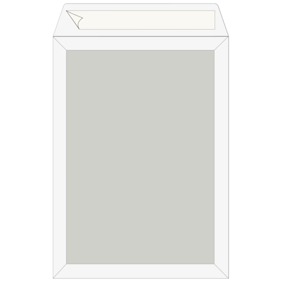 Kuvert med baksida av papp | 176×250 mm, B5, 120 g/m², vit, 5 styck