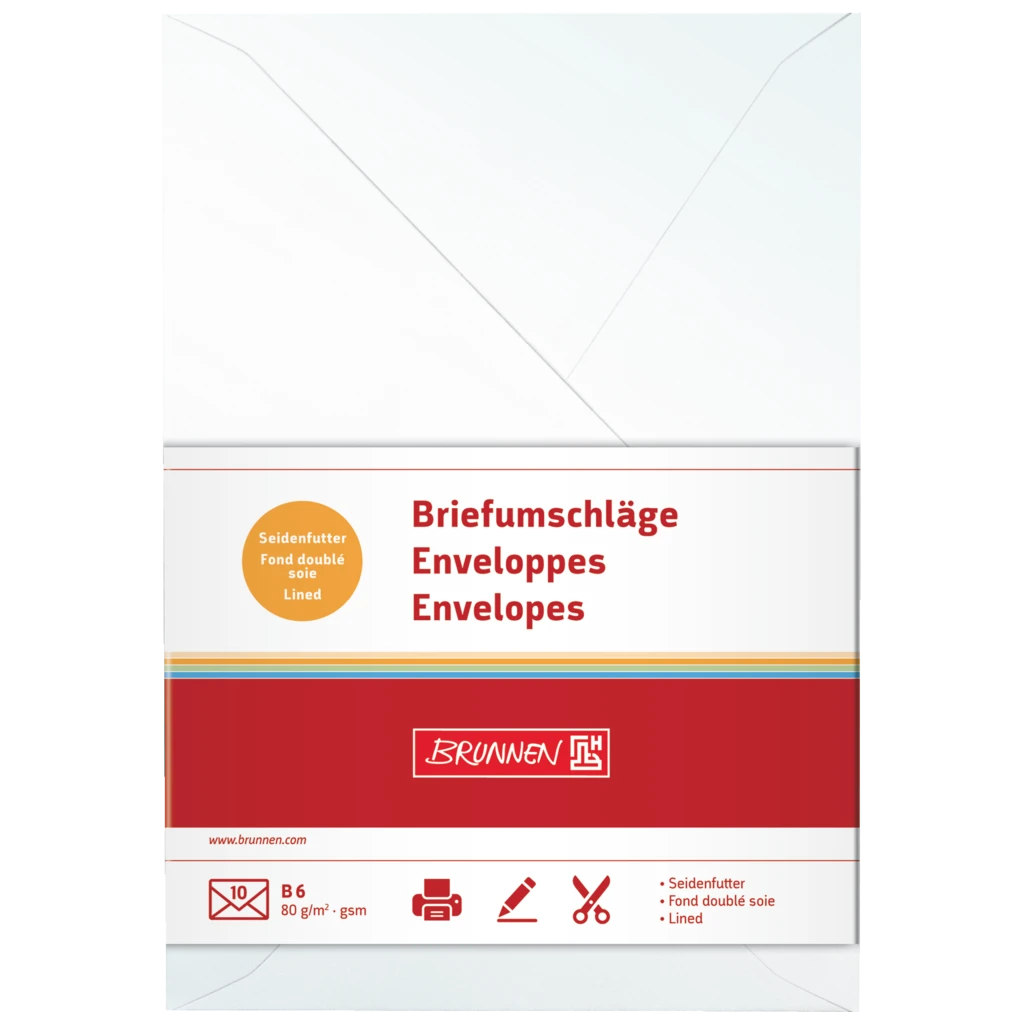Kuvert Universellt papper | B6, 80 g/m², pärlvit, 10 styck