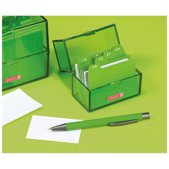 Box för indexkort Colour Code fylld | 120×95×65 mm, A7, kiwi