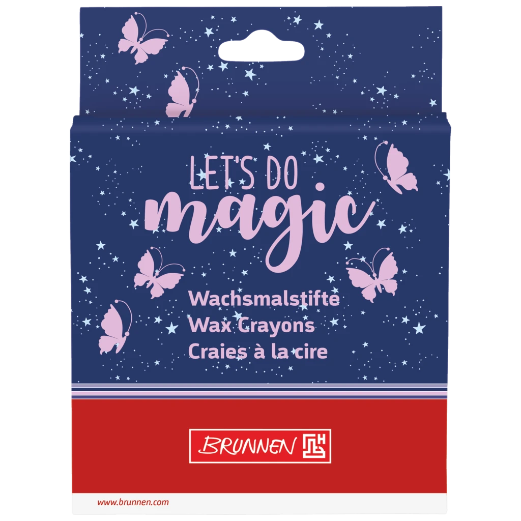 Wax Crayon Set Magic Butterfly | rosy/purple, 8 piece(s)