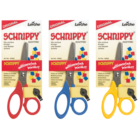 Hantverkssax “Schnippy” | rundade, 130 mm, sorterat