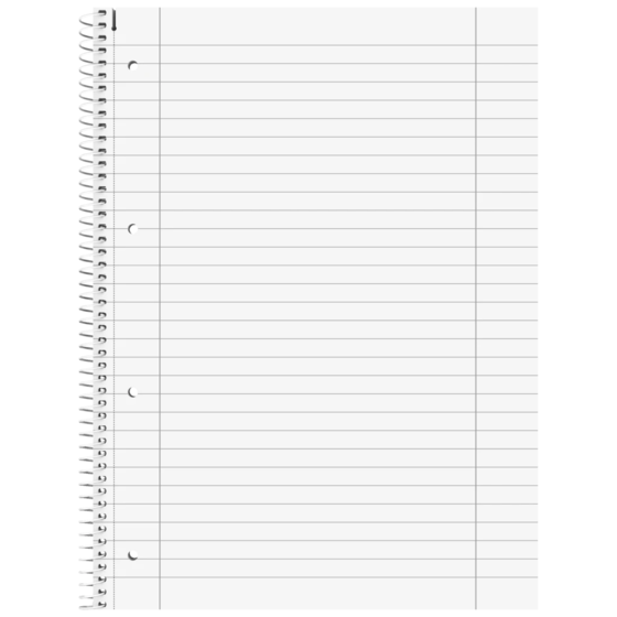 Anteckningsbok Premium Student “Fjäril” ZENart | A4, linjal 27, 80 blad / 160 sidor, vit