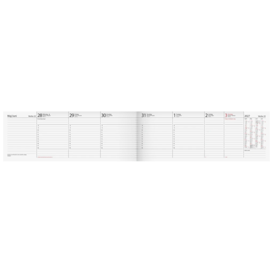 Bordskalender Planering | 26×10 cm, grön