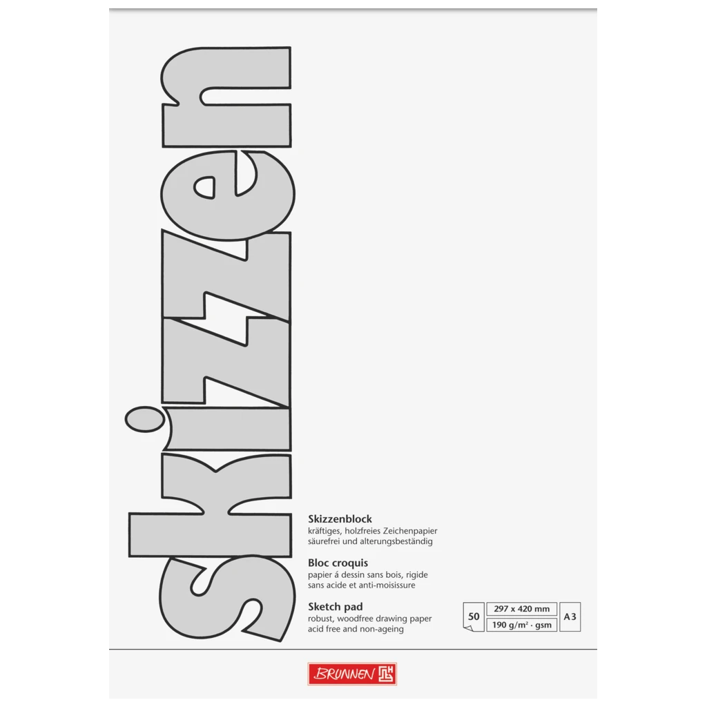Skissblock | A3, 50 blad, vit
