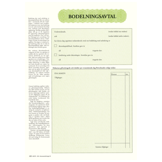 Bodelningsavtal