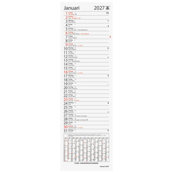 Stora Skrivbord 2027 | 11×37 cm