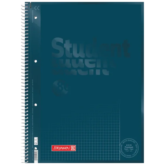 Anteckningsbok Premium Student Colour Code | A4, linjal 26, 80 blad / 160 sidor, denim