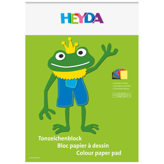 Block av färgat papper | A3, 10 blad