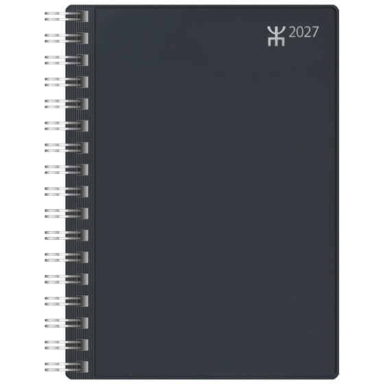 Fickkalender | A6, plast, svart