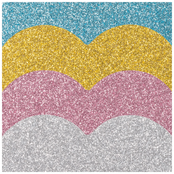 Effektblock “Glitter” | blank, 50 blad, sorterat
