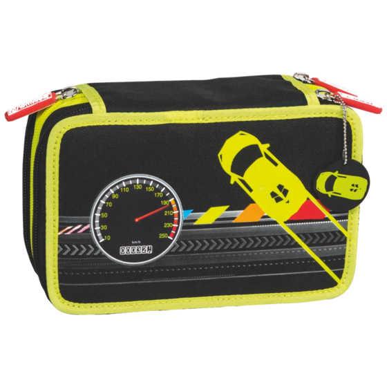 Pennskrin “Speed Control” | 3 dragkedjor, svart