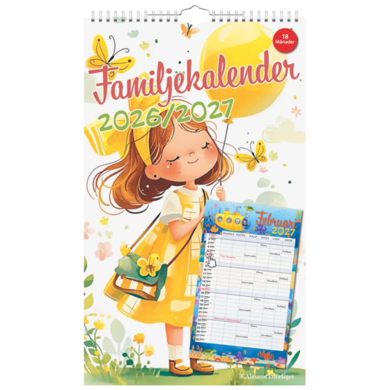Familjekalender 6 kolumner 2027 | 25×41,5 cm