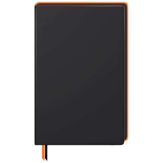 Anteckningsbok Premium “Neon” | A5, dottad, neonorange/svart