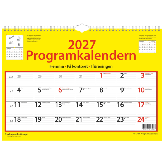 Programkalender 2027 | 42×29 cm