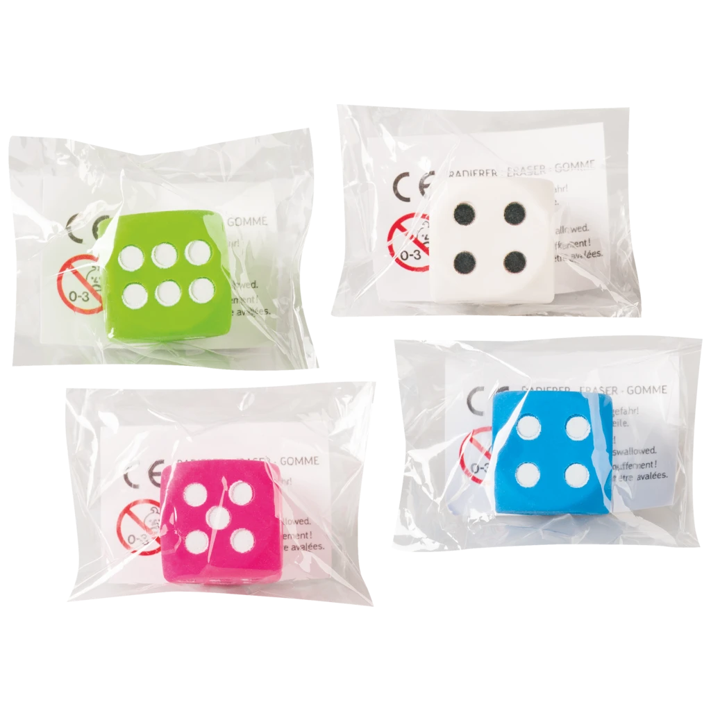 Suddgummi “Kub” 3D | sorterat