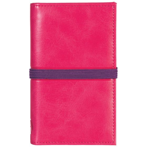 Systemkalender Aplan Mini Line | 8,5×12 cm, läderimitation, pink