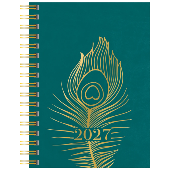 Fickkalender “Peacock” | A6, läderimitation