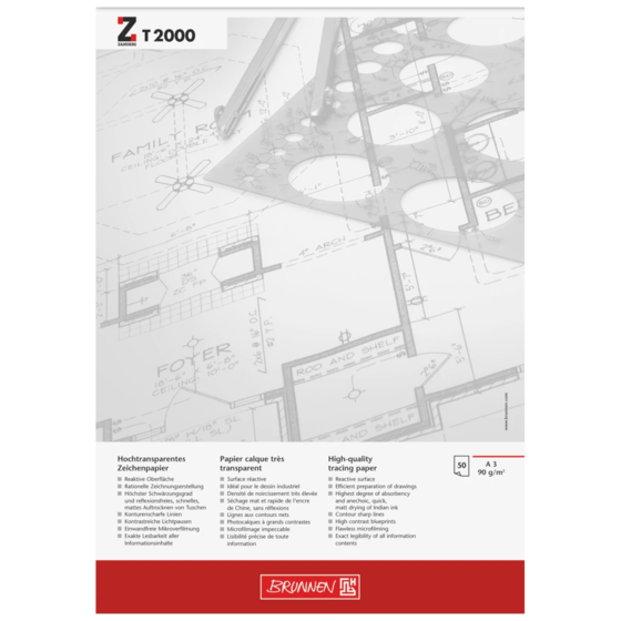 Designblock | A3, 50 blad, vit