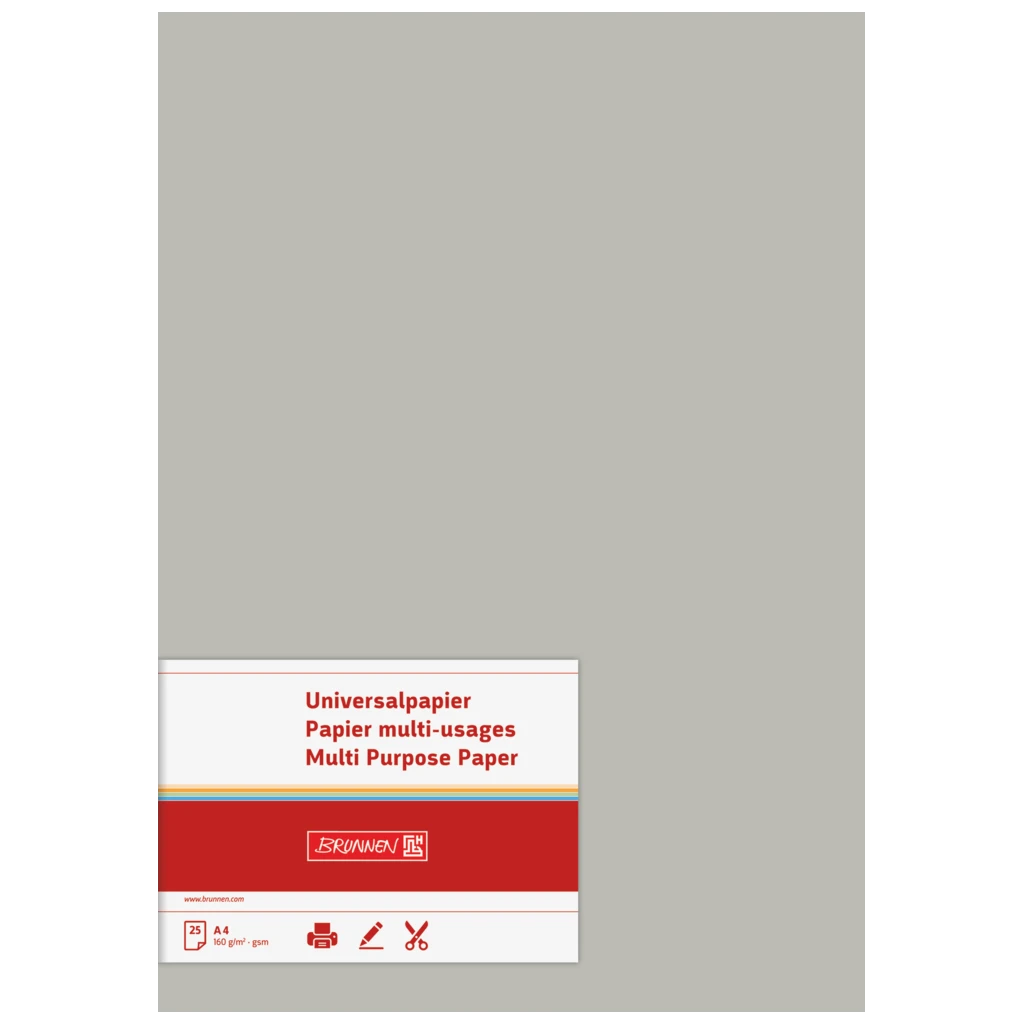Multifunktionellt papper Universellt papper | A4, 80 g/m², grå, 50 blad
