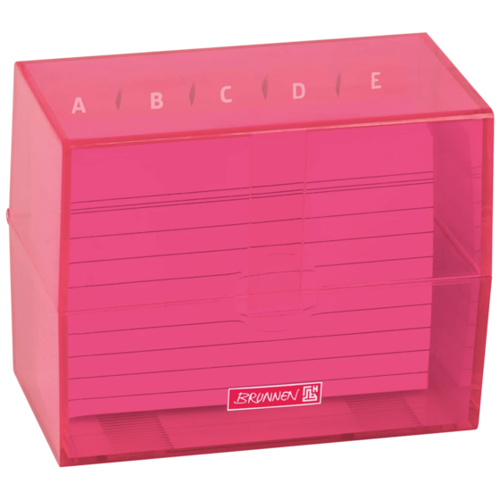 Box för indexkort Colour Code fylld | 120×95×65 mm, A7, tulip