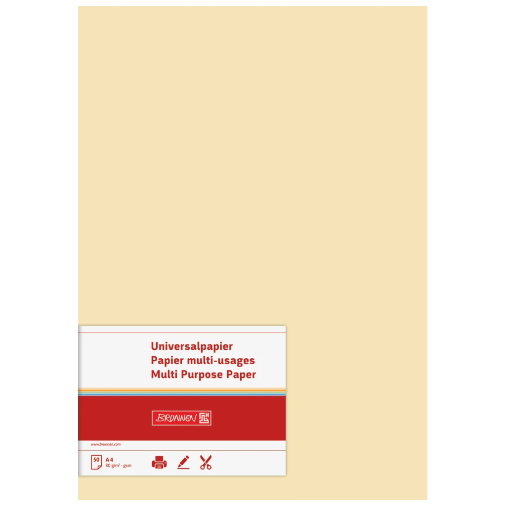 Multifunktionellt papper Universellt papper | A4, 80 g/m², chamois, 50 blad