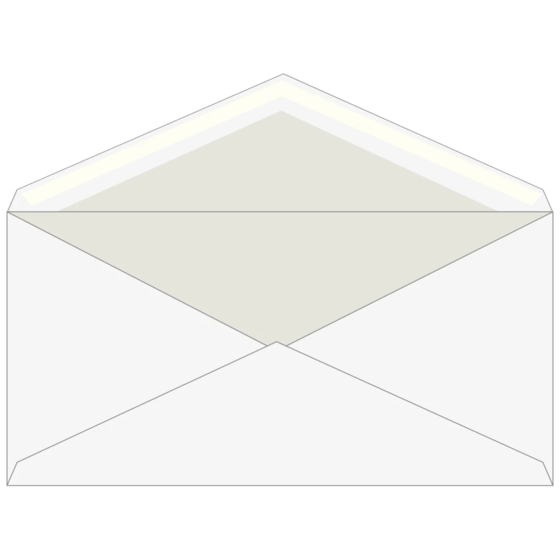 Kuvert | 220×110 mm, DIN lang, 75 g/m², vit, 25 styck
