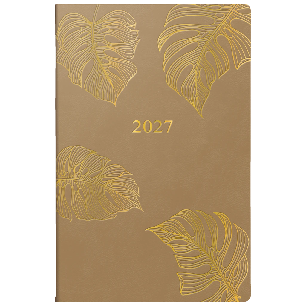 Fickkalender Lilla Fick 2027 “Monstera” | 7,2×10,2 cm, läderimitation