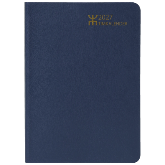 Fickkalender Timkalender | 10,5×15 cm, läderimitation, blå