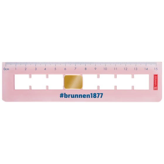 Linjal “Flip” #Harmony | 15 cm, rosa/guld
