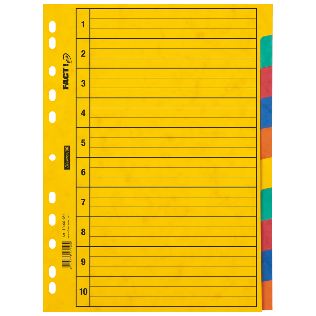 Register FACT!plus | A4, 10 blad, gul
