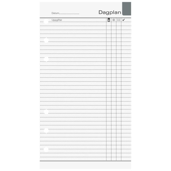 Blankettsats Systemkalender Aplan Diary | 9,2×16,8 cm