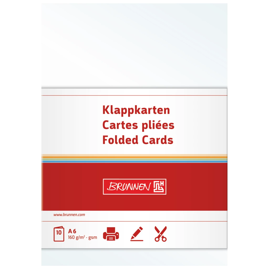 Vikbara kort Universellt papper | A6, 105×150 mm, 160 g/m², pärlvit, 10 styck