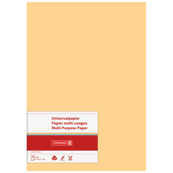 Multifunktionellt papper Universellt papper | A4, 120 g/m², honung, 35 blad