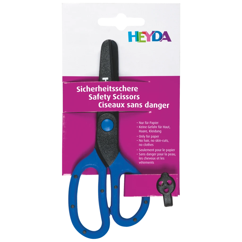 Säkerhetssax | rundade, 130 mm, blå