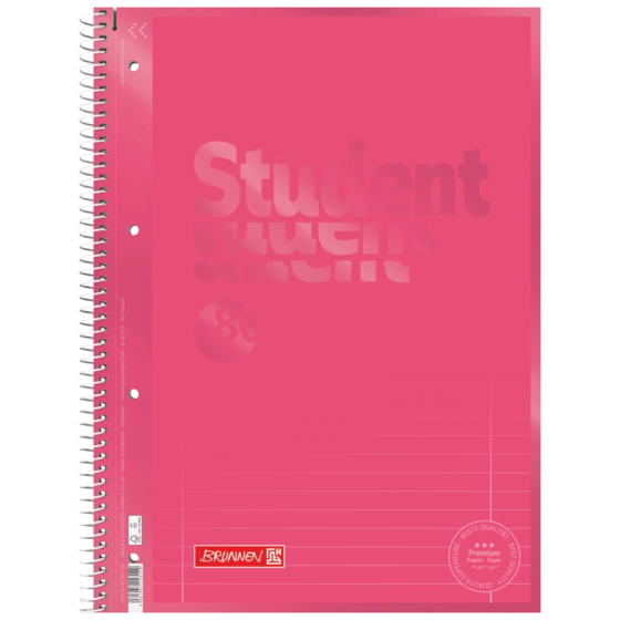Anteckningsbok Premium Student Colour Code | A4, linjal 27, 80 blad / 160 sidor, tulip