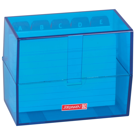 Box för indexkort Colour Code fylld | 120×95×65 mm, A7, azur