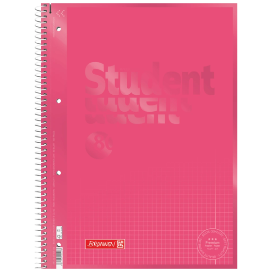 Anteckningsbok Premium Student Colour Code | A4, linjal 28, 80 blad / 160 sidor, tulip